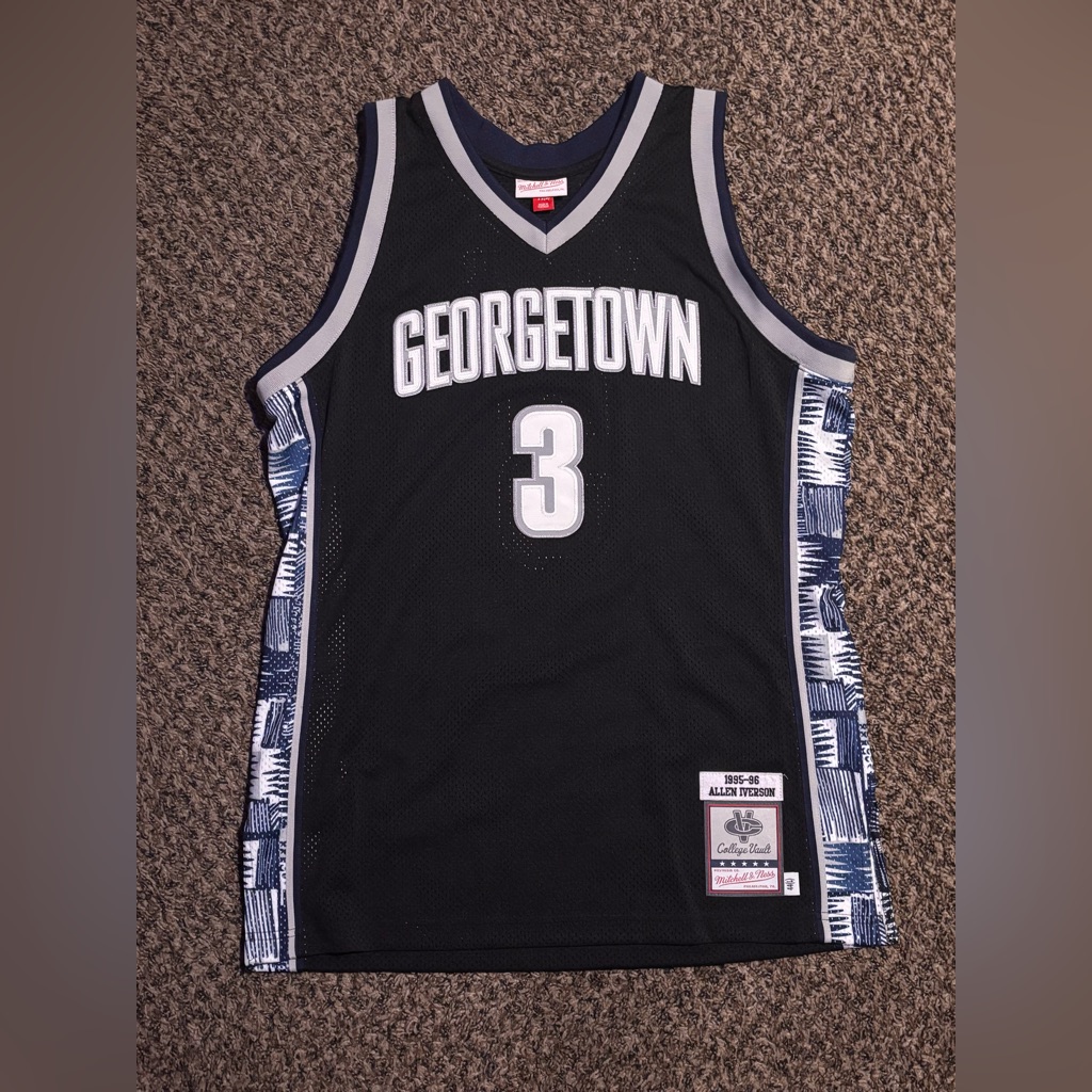Mitchell & Ness Allen Iverson Georgetown Black Basketball Jersey